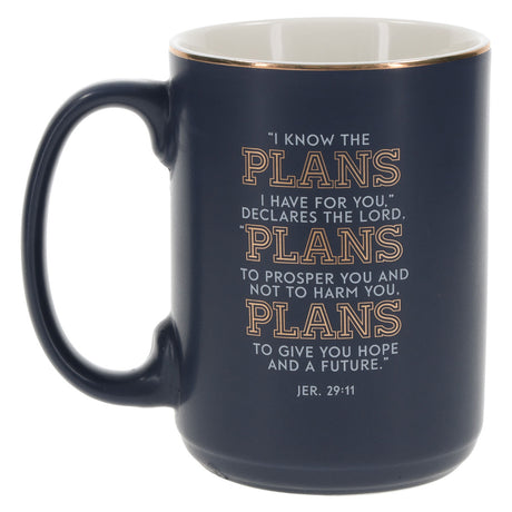 I Know the Plans I Have for You Blue Ceramic Mug