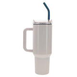 A Sweet Friendship Refreshes the Soul Large Stainless Steel Mug with Handle and Straw