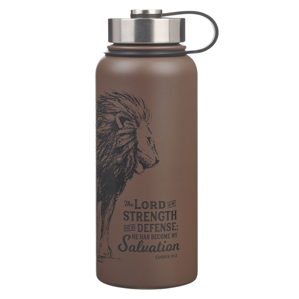 The Lord Is My Strength and My Defense. He Has Become My Salvation Stainless Steel Water Bottle