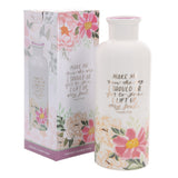 Make Me Know the Way I Should Go for to You I Lift up My Soul Ceramic Flower Vase