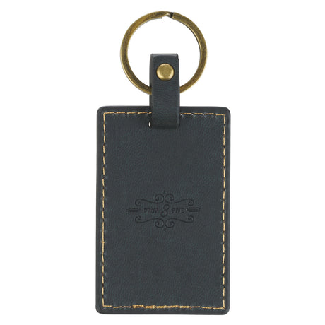 Trust in the Lord with All Your Heart Faux Leather Key Ring