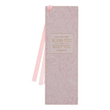 May the Lord Bless You and Keep You Pink Faux Leather Bookmark