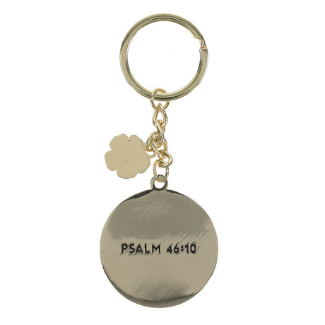 Be Still and Know Metal Keychain with Charm