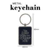 The Lord Bless You and Keep You Metal Keychain