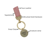 Trust in the Lord Faux Leather Wristlet Keychain with Charm