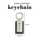 Man of God Metal and Faux Leather Keychain