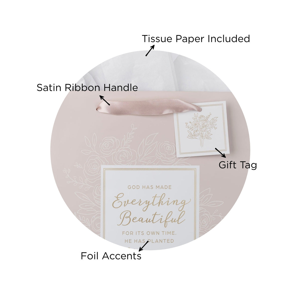 Everything Beautiful Portrait Gift Bag with Gift Tag