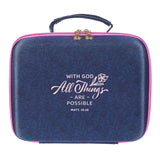 With God All Things Are Possible Hardcover Organizer Bible Case