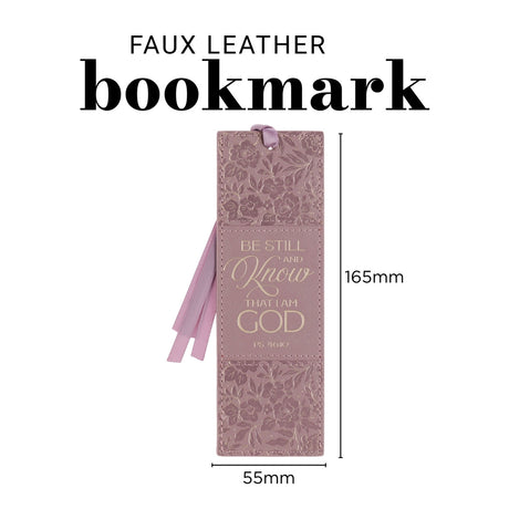 Be Still and Know That I Am God Faux Leather Bookmark
