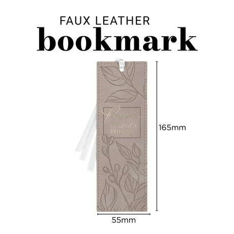Prayer Changes Things Faux Leather Bookmark