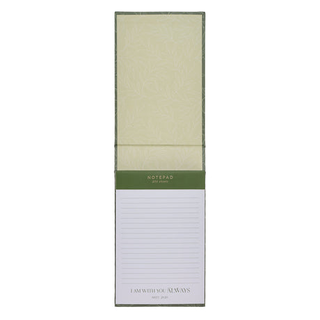 I Am with You Always Green Hardcover Notepad