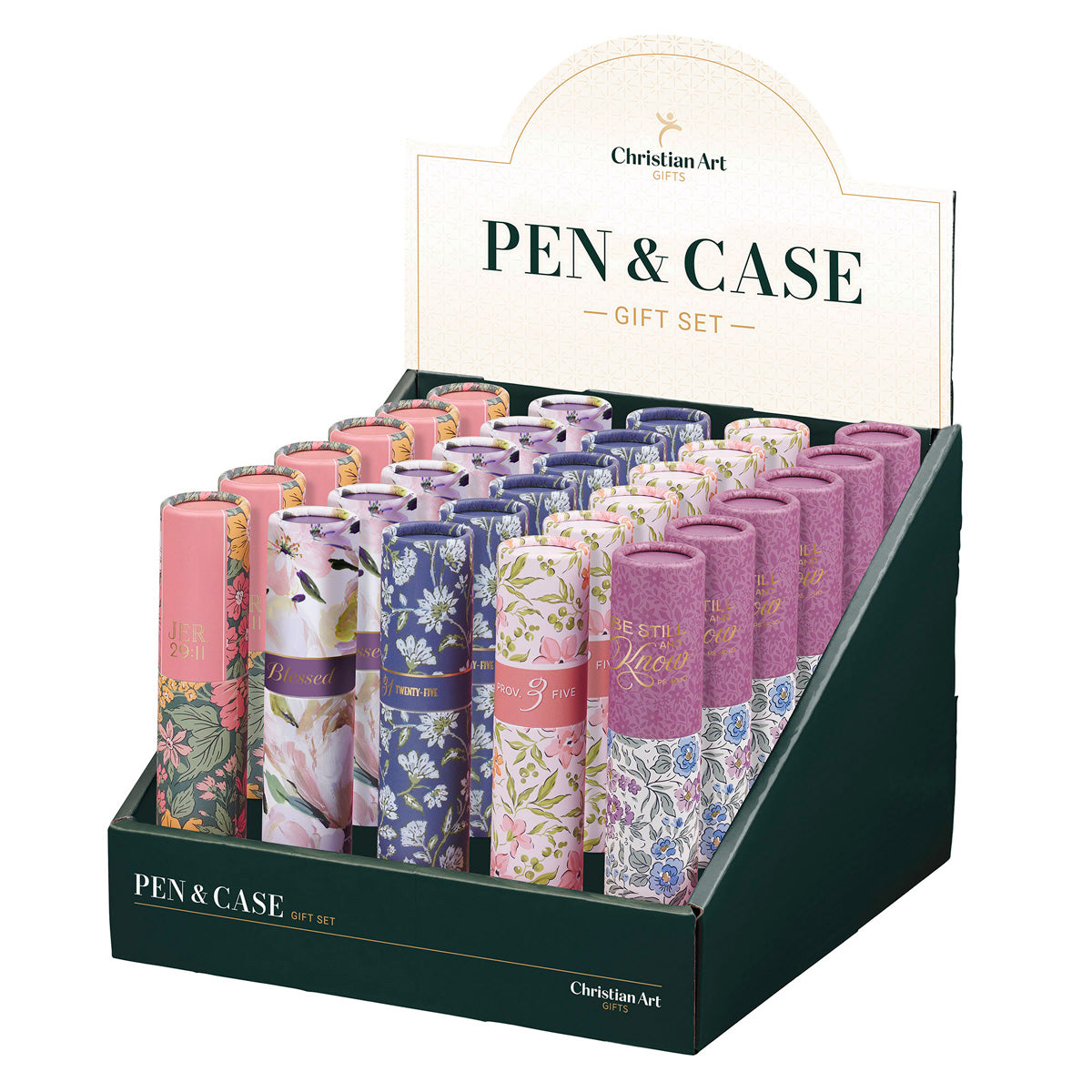 Pens in Tube Cardboard Flat Merchandiser