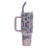 Travel Mug - Trust in the Lord (Stainless Steel, Purple, Large, Handle & Straw)