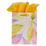 Life is Beautiful Citrus Leaves Medium Gift Bag with Gift Tag