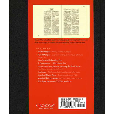 ESV Journaling Bible Black (Hardcover)