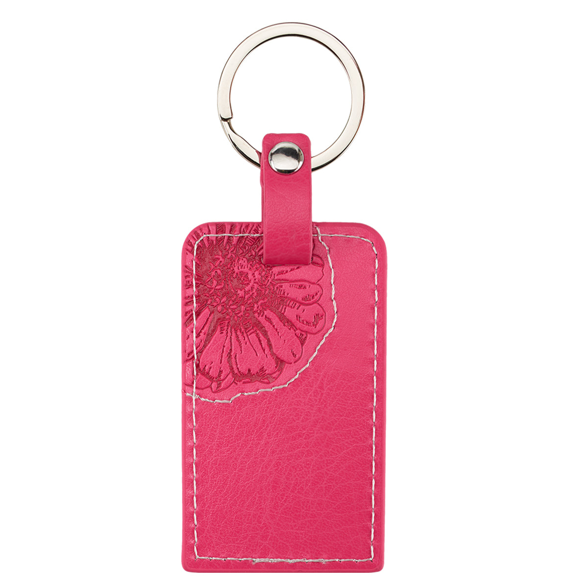 With God All Things Are Possible Pink Faux Leather Key Ring - Matthew 19:26
