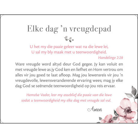 Vreugde In Sy Teenwoordigheid Afrikaans Cards In Tin