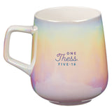 Be Joyful Always Pearl Ombre Ceramic Mug - 1 Thessalonians 5:16