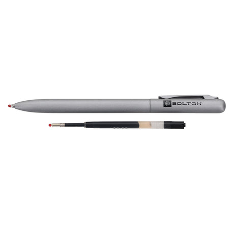 Bolton Twist-Action Silver Pen With Pen Refill In Acrylic Gift Box