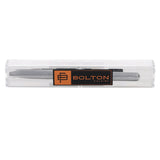 Bolton Twist-Action Silver Pen With Pen Refill In Acrylic Gift Box