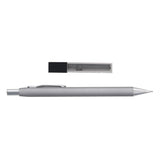 Bolton Flat Clicker Silver Clutch Pencil With Lead Refill In Acrylic Gift Box