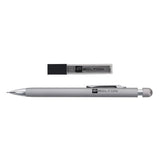 Bolton Round Clicker Silver Clutch Pencil With Lead Refill In Acrylic Gift Box