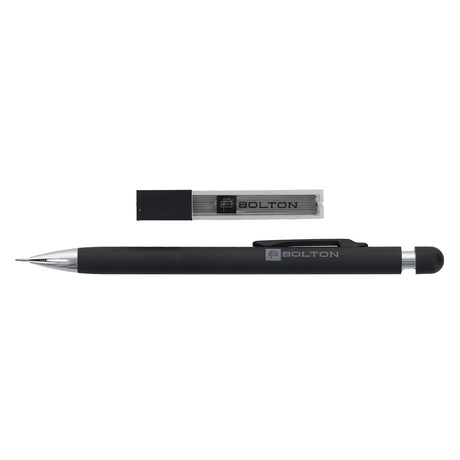 Bolton Round Clicker Black Clutch Pencil With Lead Refill In Acrylic Gift Box