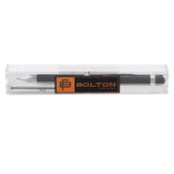Bolton Round Clicker Black Clutch Pencil With Lead Refill In Acrylic Gift Box