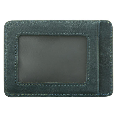 Genuine African Leather Midnight Blue Card And ID Holder