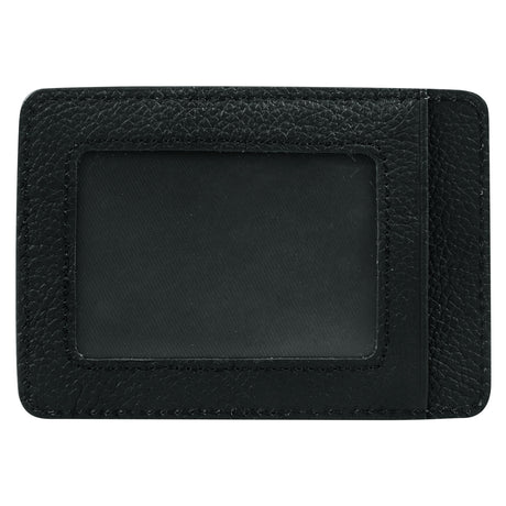 Genuine African Leather Matt Black Card And ID Holder