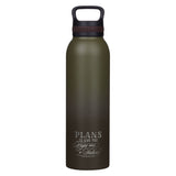 Plans To Give You Hope And A Future Green Stainless Steel Water Bottle - Jeremiah 29:11