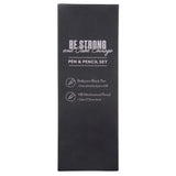 Be Strong, Take Courage Executive Black Pen and Pencil Set