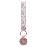 Blessed Is She Faux Leather Key Ring - Luke 1:45
