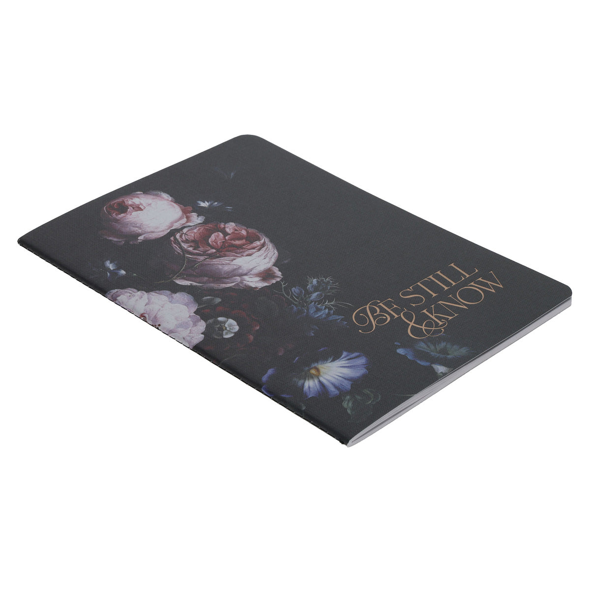 Be Still and Know Midnight Floral Notebook