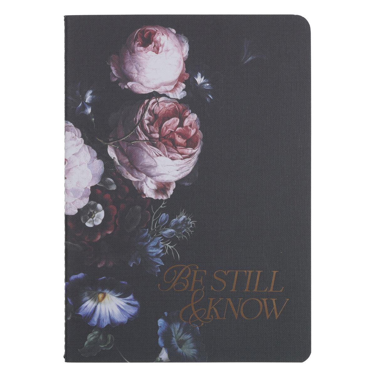 Be Still and Know Midnight Floral Notebook