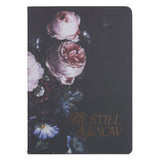 Be Still and Know Midnight Floral Notebook