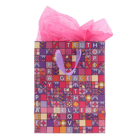 Crossword Medium Gift Bag with Gift Tag