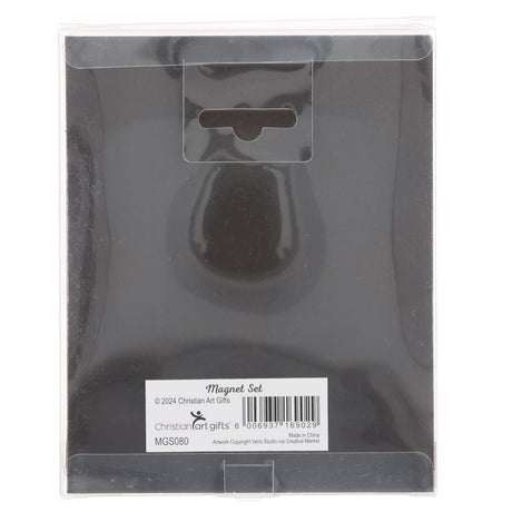 Geloof Hoop en Liefde Afrikaans Four-Piece Glass Magnetic Set