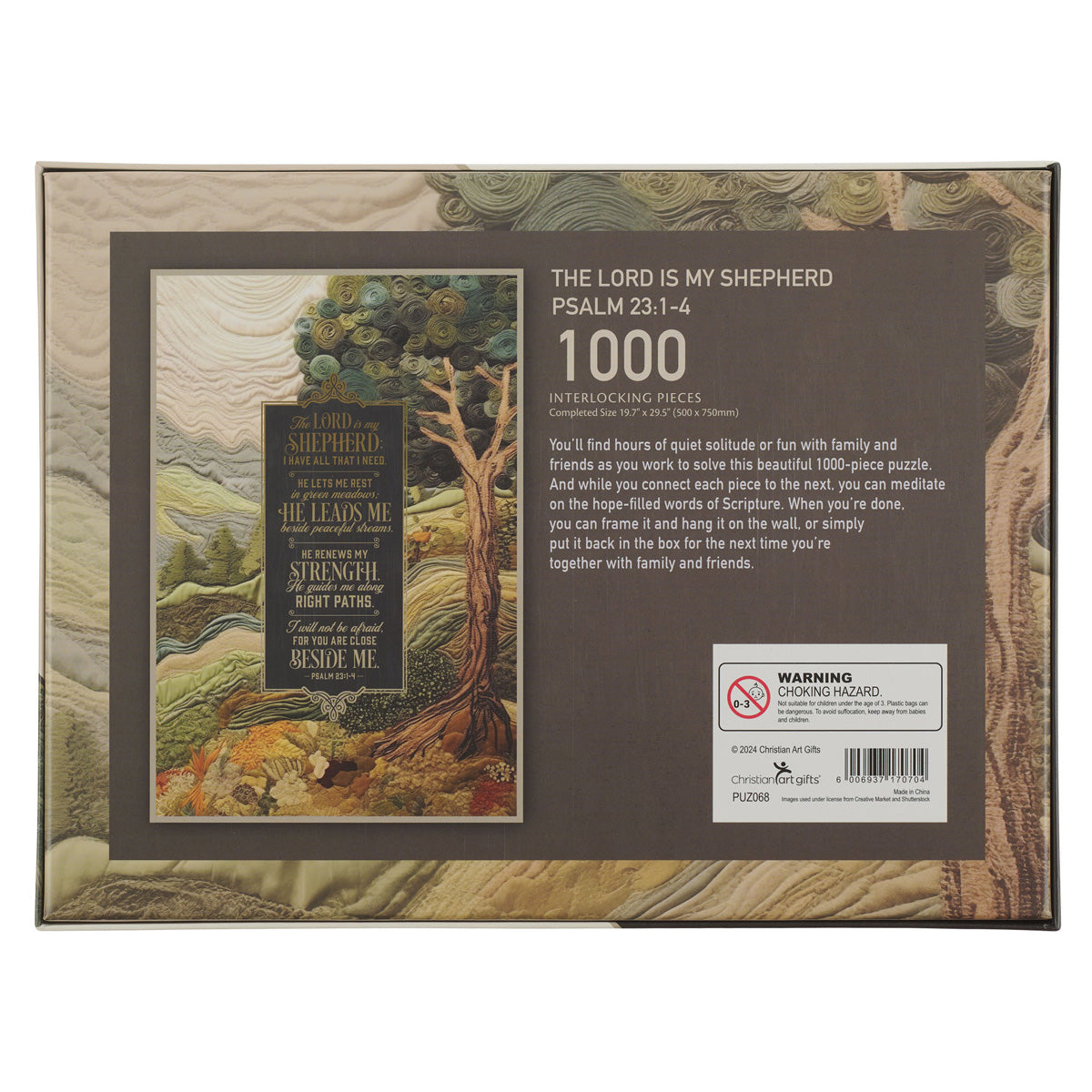 The Lord Is My Shephard 1000 Piece Cardboard Puzzle