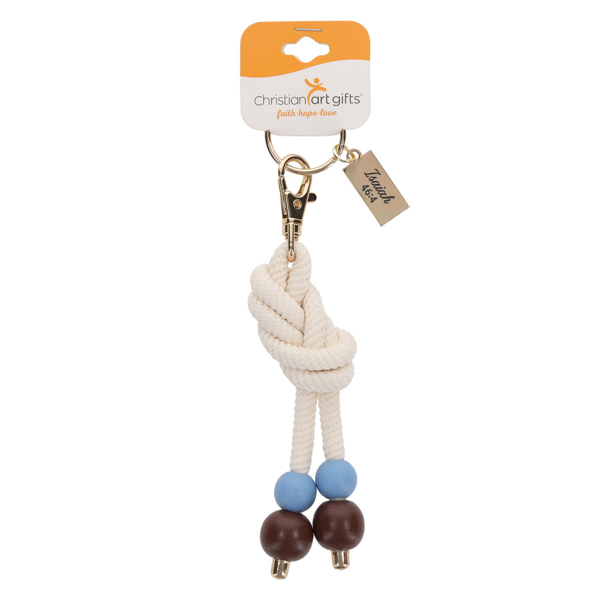 Footprints Key Ring with Rope