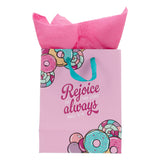 Rejoice in the Lord Always - Happy Birthday Medium Gift Bag with Gift Tag