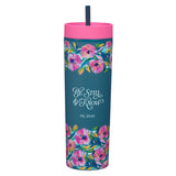 Be Still & Know Plastic Travel Tumbler with Straw