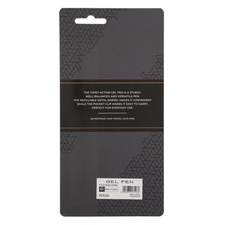 Bolton Grey Twist-Action Gel Pen with Blue Ink