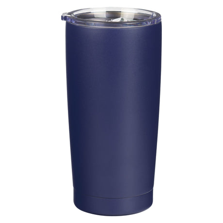Be Strong and Courageous Navy Stainless Steel Travel Mug