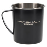 Be Strong and Courageous Black Stainless Steel Camp Style Mug