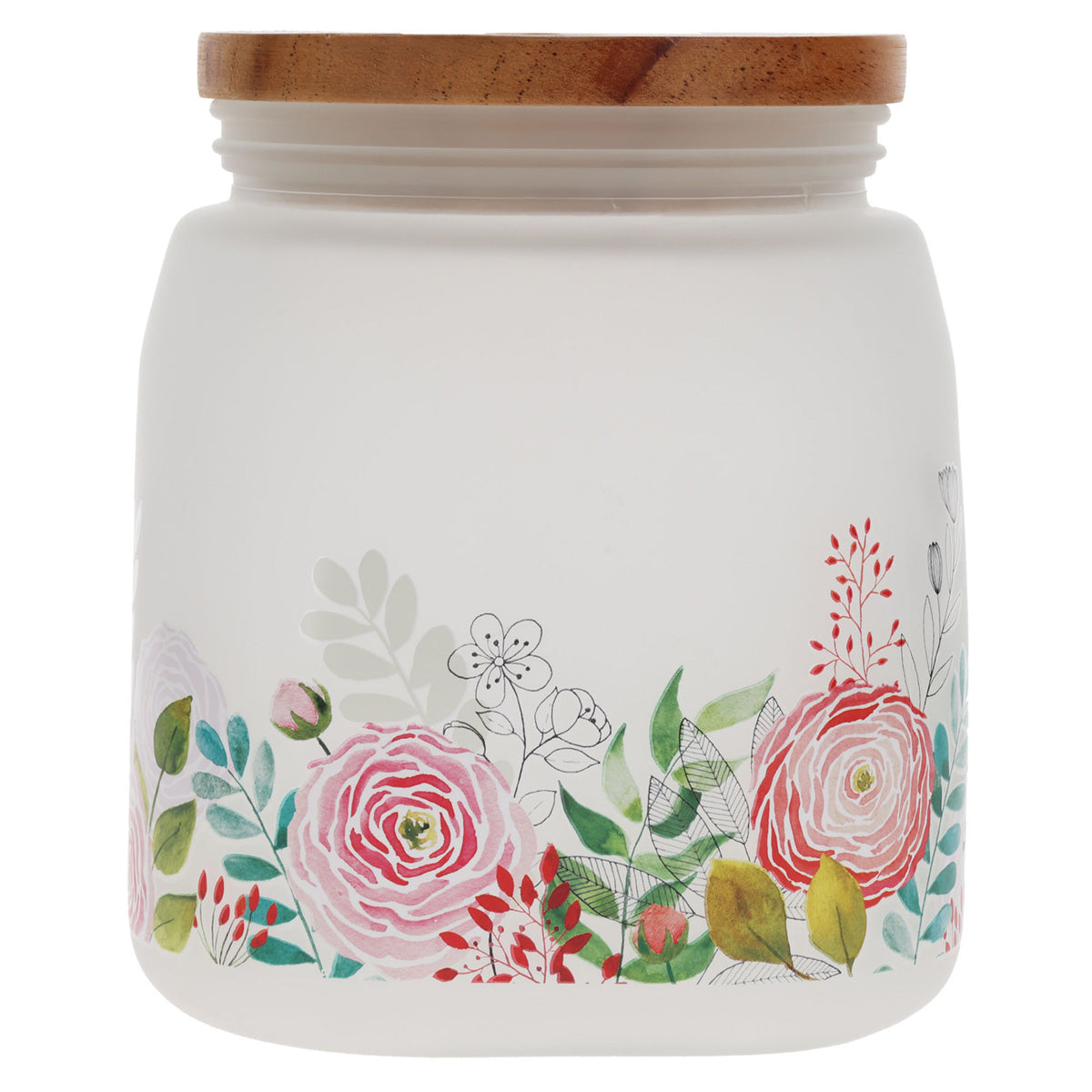 Start Each Day with a Grateful Heart Frosted Glass Jar with Bamboo Lid