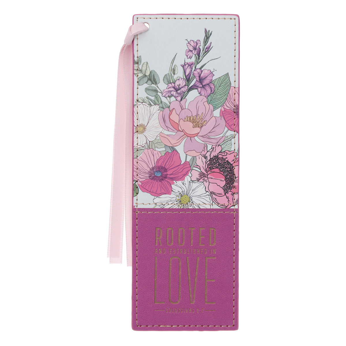 Rooted and Established in Love Faux Leather Bookmark