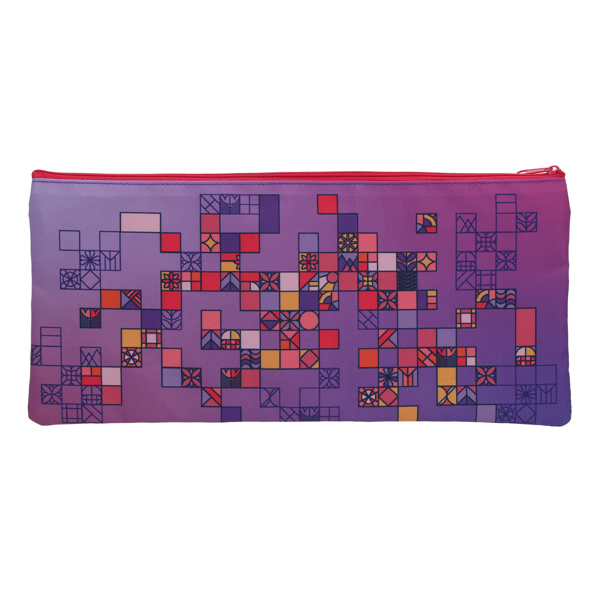 Crossword Purple Pencil Case
