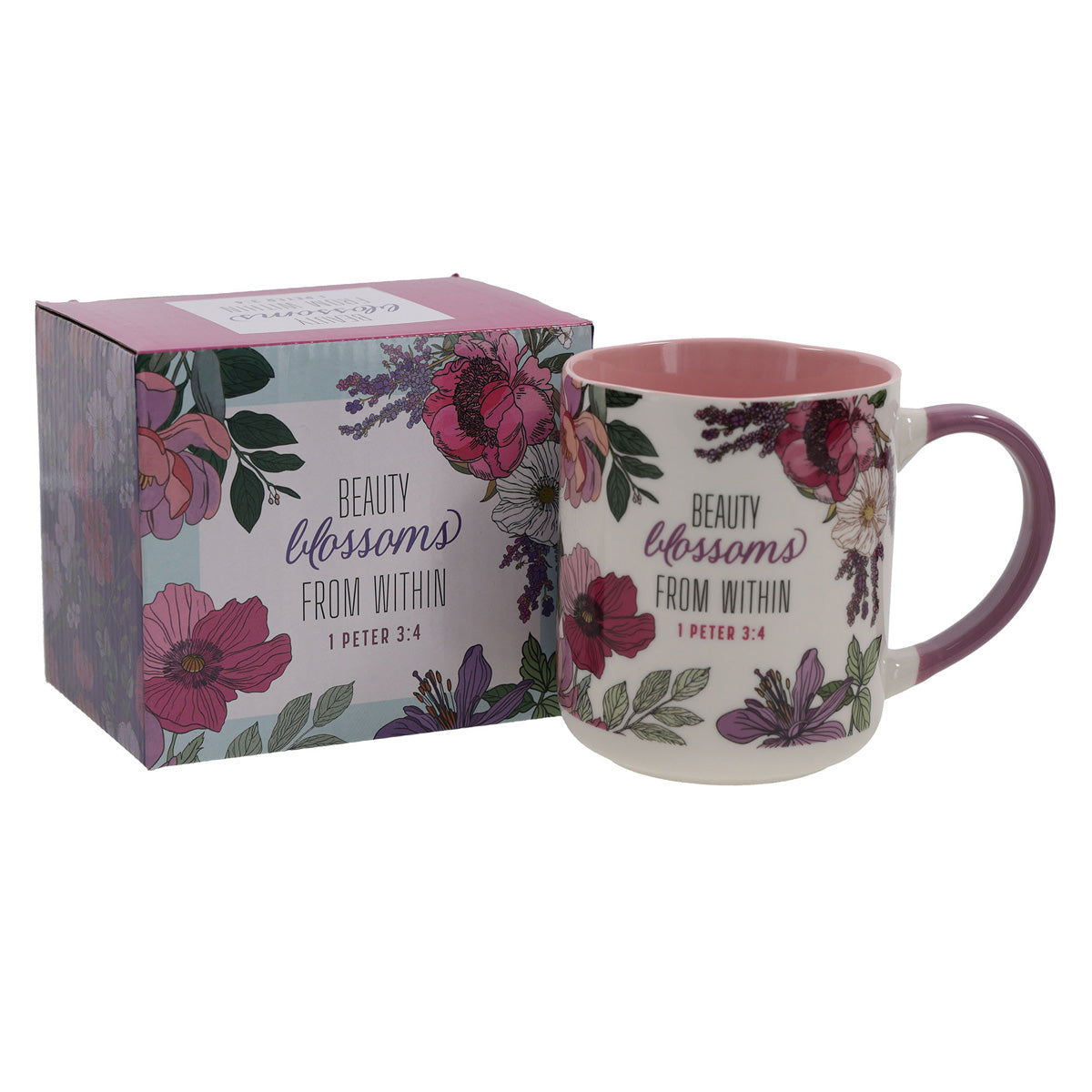 Beauty Blossoms from Within Ceramic Mug