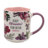 Beauty Blossoms from Within Ceramic Mug